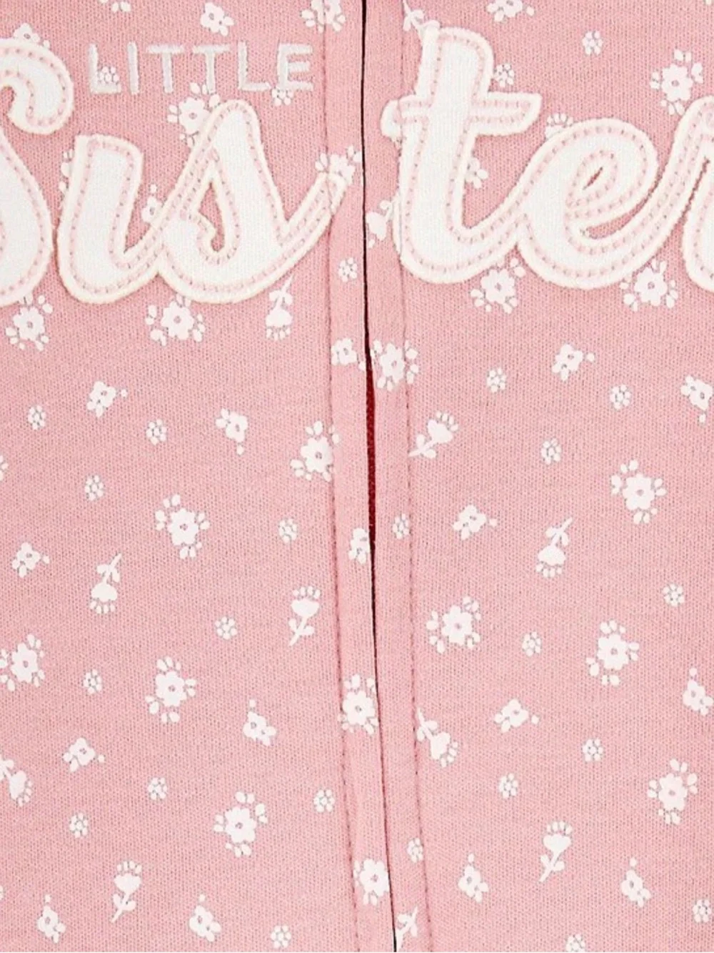 Carter's Pink 'Little Sister' Floral Footed One-Piece